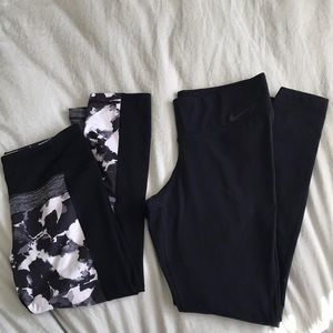 Nike full length legging/cropped patterned legging